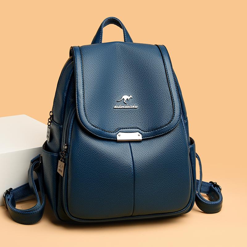 Классический женский высококачественный плутониевый кожаный женский дорожный рюкзак большой вместимости модный дорожный рюкзак