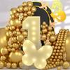 1Pc 73cm Lighting Butterfly Number ONE KT Board Party Decor for Anniversary Birthday Home Party Decorating Tool Kids Gift