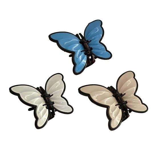 Hair Claw Stable Gripping Thick Spring Anti-Slip Tooth Comb Hair Clip Butterflies Shape