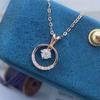 New Dainty Small Circle Pendant Necklace with Shiny CZ Fashion Wedding Accessories for Women High Quality Versatile Necklaces