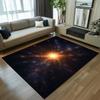 Black Minimalist Rug, Large Rug with Modern Starry Sky Art Design for Living Room Entryway Bedroom Non Slip Bathroom Area Carpet