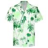 Рубашка мужская гавайская с короткими рукавами и принтом кокосовой пальмы, хип-хоп мода, повседневная рубашка на пуговицах, пляжное лето