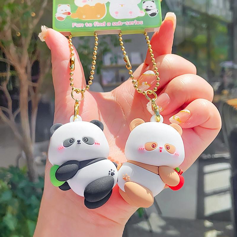 Adorable Miniature Animal Couple Magnetic Keychain Pendant Cute Gift For Collectors