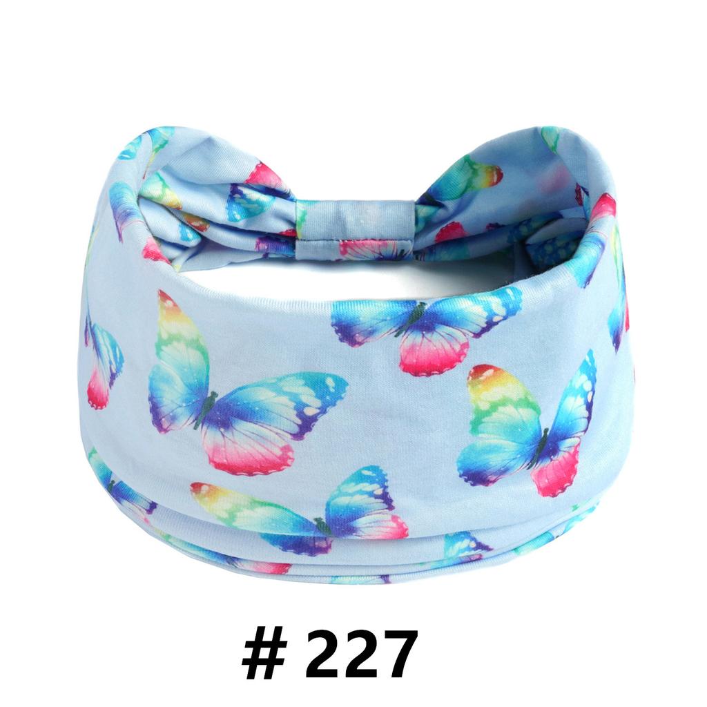 Boho Headbands Wide Knot Hair Scarf Floral Printed Hairband Elastic Turban Headwrap Stretch Head Bands Bandana Fashion Hair Accessories for Women