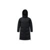 Anta Solid Color Letter Print Pattern Zipper Hooded Down Jacket Women Outerwear Black 962247905-1