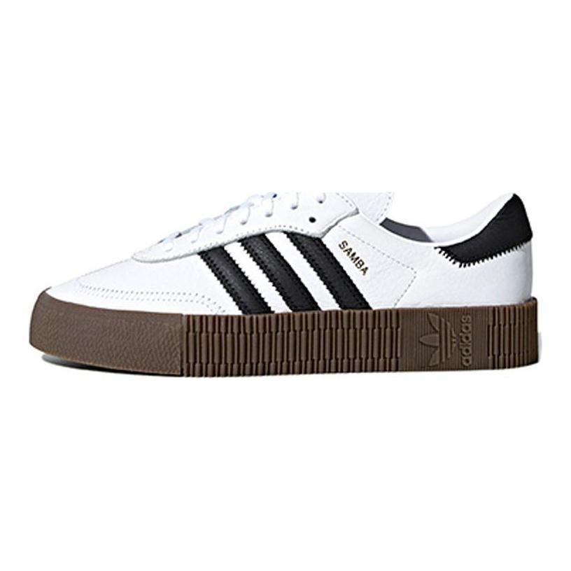 adidas Белые женские кроссовки Sambarose Cloud Core-Black Gum AQ1134