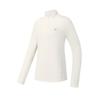 Fitness Outdoor Sports Casual Simple Versatile UV Protection Slim Half-Zip Knitted Long Sleeve T-Shirt Women Tops White A51W541201FWT