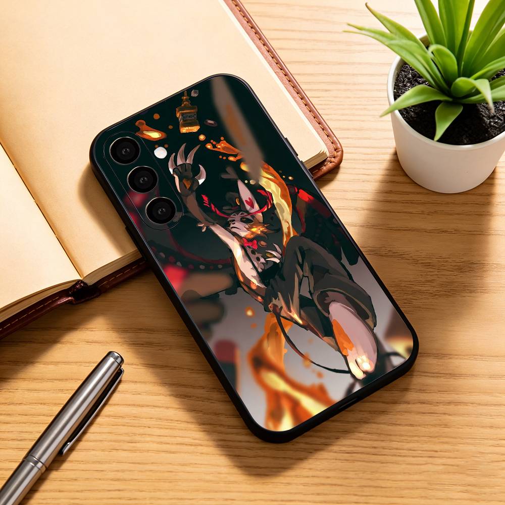 Чехол для телефона Hazbin Hotel Husk для Samsung Galaxy A73, A72, A71, A70, A53, A52, A51, Другие Мягкий Черный Чехол