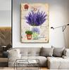 Vintage Purple Lavender Canvas Painting Provence Scenery Wall Art Poster Oil Picture For Home Decor Living Room Picture No Frame