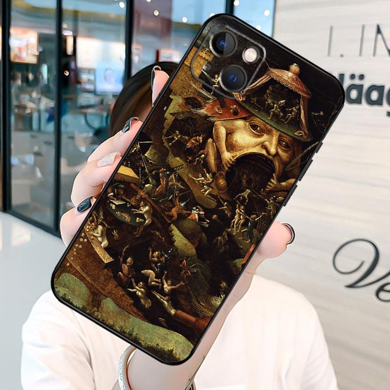 Hieronymus Bosch Art Painting Bumper Phone Case For iPhone 11 12 13 14 15 16 Pro X XR XS Max Plus Back Cover