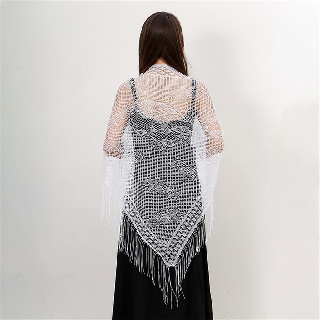 Lightweight Scarf for Women Office Daily Travel & Evening Event Shawl Elegant Hollowed Out Embroidery Headscarf Shawl