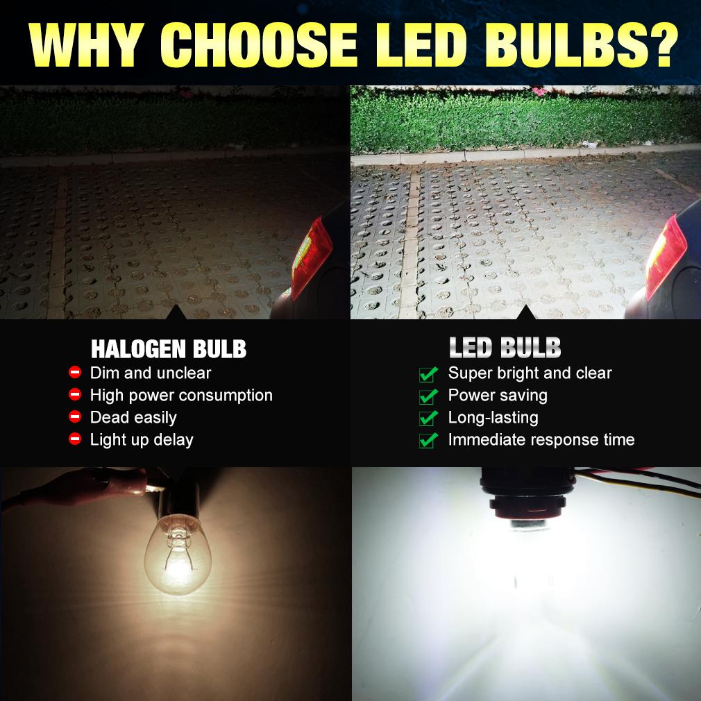 2 шт. 1156 BA15S P21W светодиодные лампы BAU15S PY21W 1157 BAY15D P21/5W светодиодные лампы T20 7443 W21/5W 7440 W21W WY21W 12V белый красный янтарный автомобильный свет указатель поворота авто