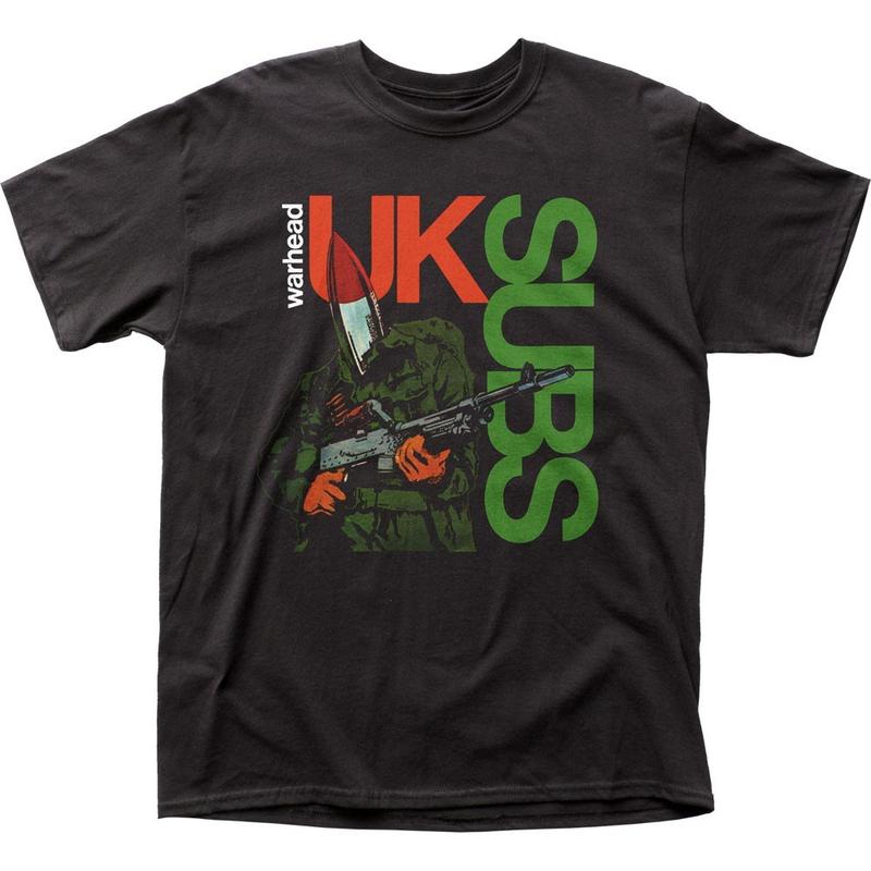 UK Subs Warhead Unisex T-Shirt Music Classic Concert Rock Band Tee New Black Graphic Tee