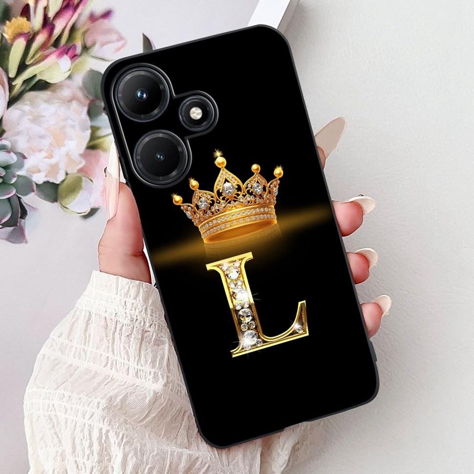 Чехол для Infinix Hot 30i X669 X669C Милая Корона Буквы Чехол Мягкий Силиконовый Чехол для Телефона Для Infinix Hot 30i Hot30i Задняя Крышка