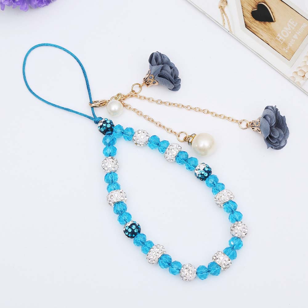 Accessories Flower Pendant Bracelet Mobile Phone Strap Lanyard Cell Phone Lanyard Wrist Straps