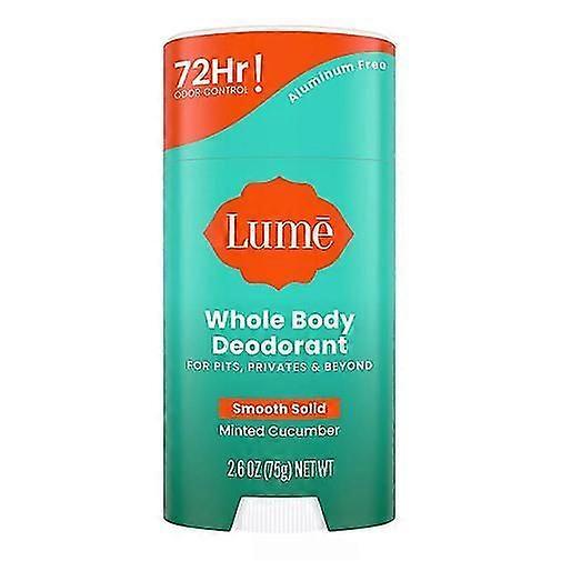 Lume Whole Body Smooth Solid Deodorant Stick in Minted Cucumber Scent for All-Day Freshness and Comfort