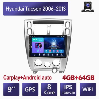 10-дюймовый автомобильный радиоприемник на базе Android Carplay для Hyundai Tucson 2006-2013, автомобильный мультимедийный видеоплеер, GPS-навигация, WIFI, 4 + 64 ГБ