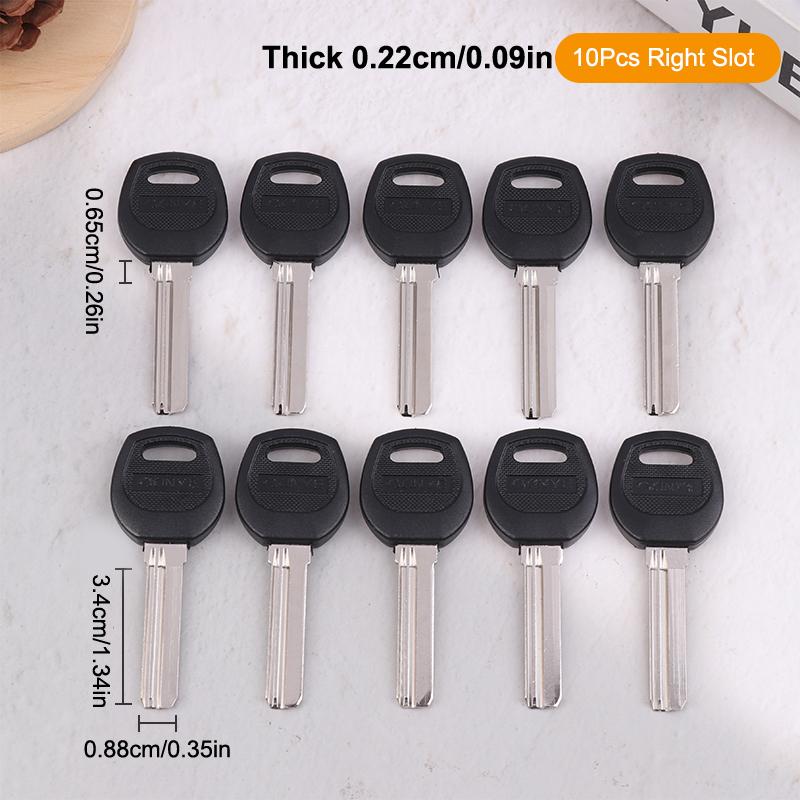10Pcs Key Embryo AB Lock Security Door Key Blank Electric Door Lock Blank Fingerprint Lock Password Lock Blank Car Key Blanks