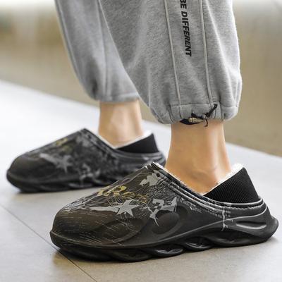 Зимняя водонепроницаемая домашняя обувь, новая мода унисекс плюс бархатная теплая повседневная хлопковая обувь, удобная нескользящая обувь для пар