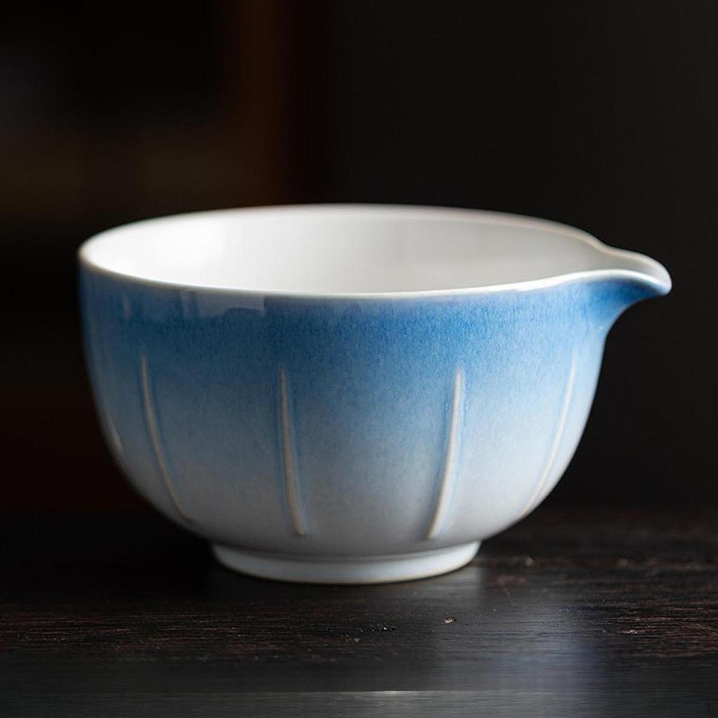 Ceramic Green Tea Bowl 500ml 14x12.6x7.2cm Lightweight for Friends Lovers Multifunctional