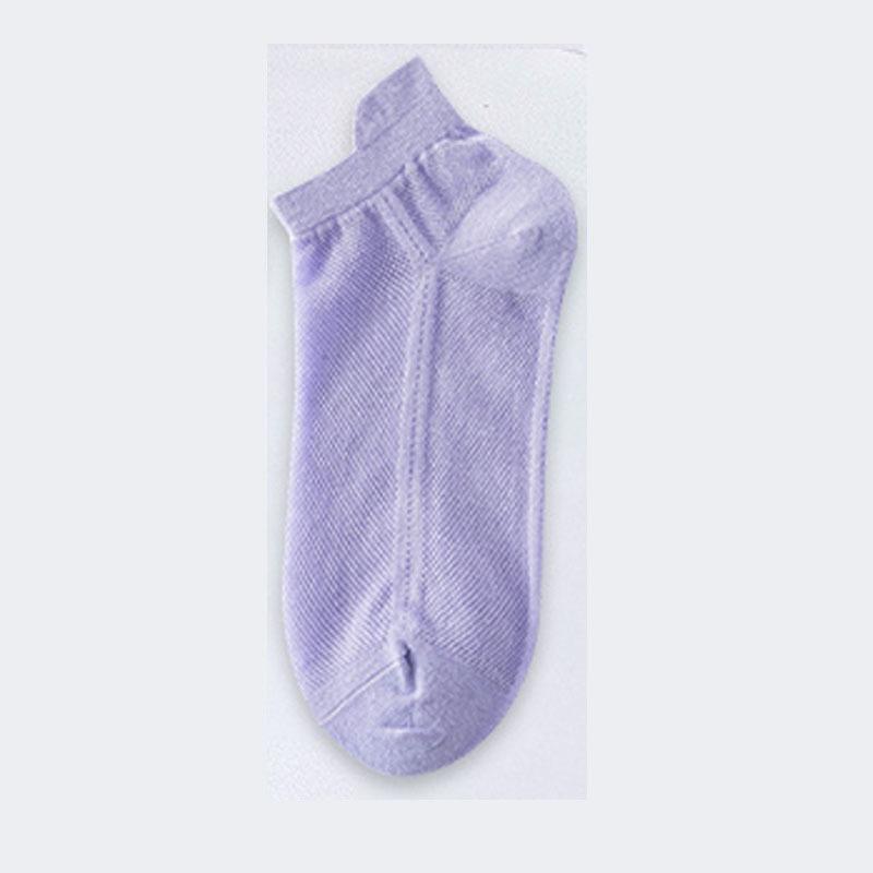Женские носки, короткие носки, летние тонкие носки-лодочки, спортивные сетчатые носки с ушками черного и белого цвета, неглубокие носки конфетных цветов, летний тренд