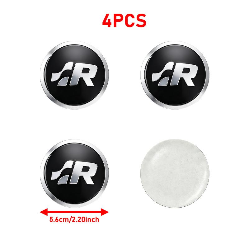 VW 4Pcs 56mm 60mm Car Wheel Center Hub Cap Cover Emblem Stickers For Volkswagen VW GTI Polo Golf Passat Tiguan Arteon Touareg Caddy
