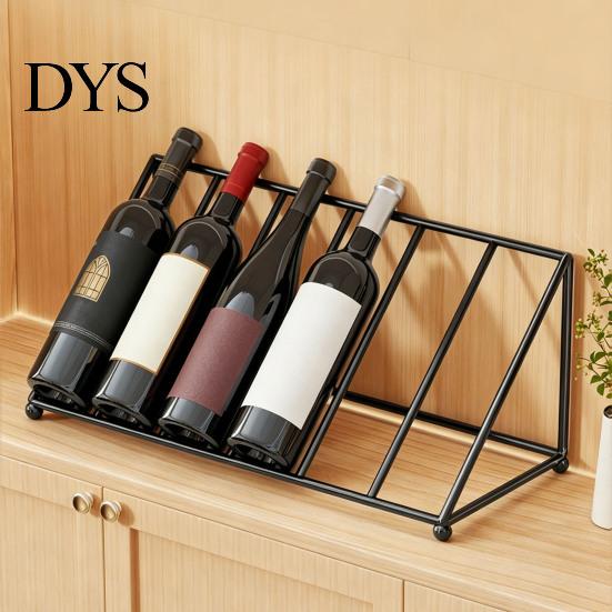 Decorative Wine Display for Restaurant Liquor Bottle Shelf, Tilted Iron Art Rack, Modern Rack Countertop Style Holder, Home Bar Kitchen And
