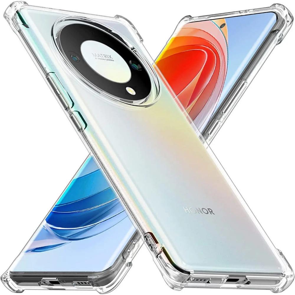 Противоударный чехол AirbagTransparent TPU для Honor Magic 6 Lite Magic 6 5 Pro X9b X9a, защитный ультратонкий прозрачный чехол с полной защитой