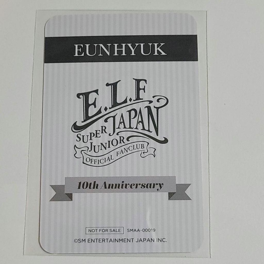 [ИСПОЛЬЗОВАННАЯ] SUPER JUNIOR Eunhyuk Коллекционная карточка FC Limited 10th Anniversary
