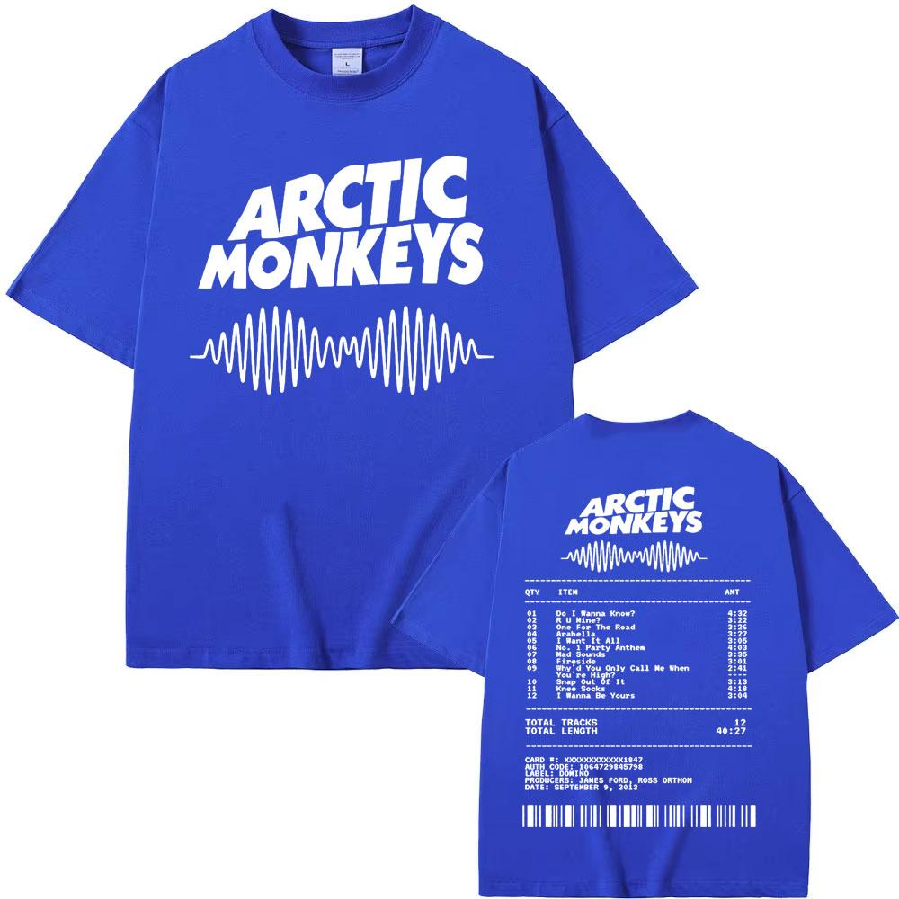 Футболка с графическим принтом музыкального альбома Arctic Monkeys для мужчин и женщин, винтажные футболки в уличном стиле, 100% хлопок, повседневная футболка большого размера