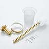 Brushed Gold 304 Stainless Steel Bathroom Set: Towel Rack, Ring, Storage Shelf, Toilet Paper Holder, and Clothes Hook.