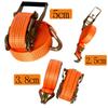 Ratchet Tie-Down Straps with Hooks for Cargo Securing