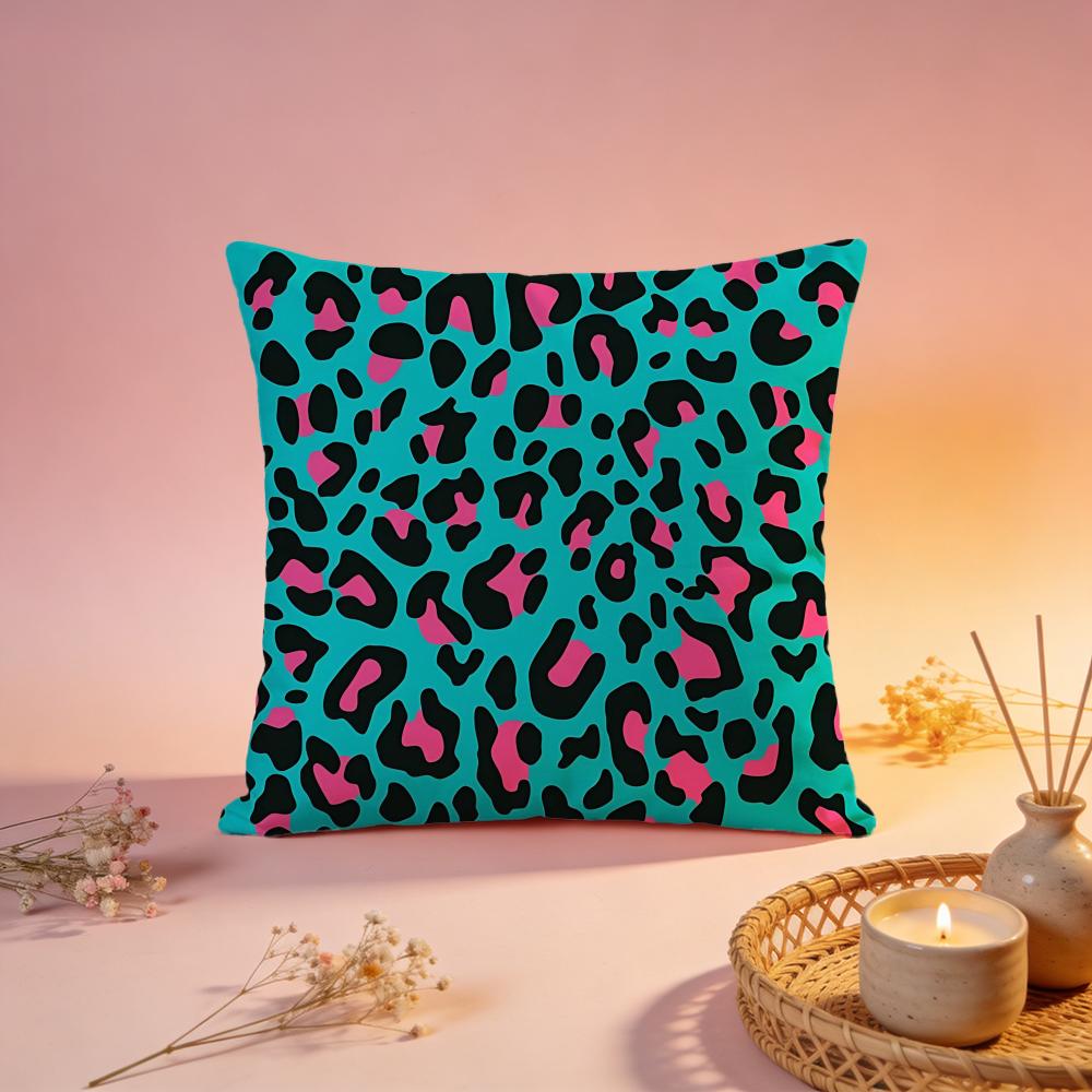 Bold Modern Leopard Pattern Cushion Cover Comfortable Durable Pillow Cover MultiScene for Home Office Car Sofa