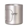 Lixada 550ml Double Wall Titanium Water Cup Tea Cup Coffee Mug for Home Office Outdoor Camping