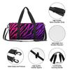 Zebra Stripe Print Travel Duffel Bags Unisex Portable Foldable Waterproof Carry on Luggage Bag Lightweight Yoga Gym Sports Bag