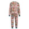 Matching Family Christmas Print Flannel Homewear Set Long-Sleeve Top And Pants