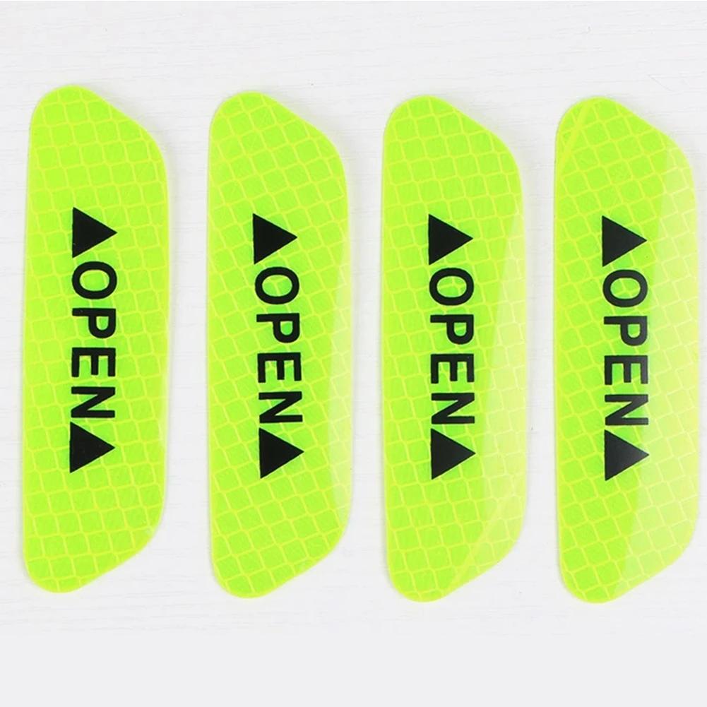 2Pcs Car Safety Warning Decal Mark Car Reflective Stickers Tape Reflective Strips Car Accessories Exterior Car Reflector Sticker