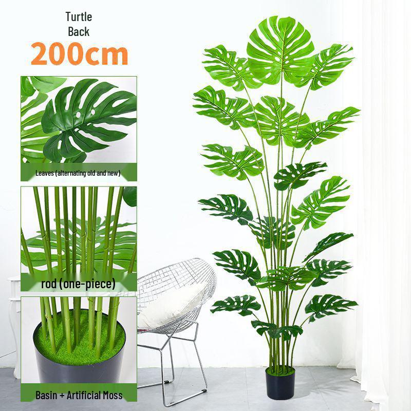 Artificial Indoor Plants & Trees: Monstera, Areca Palm, Jacaranda, Nandina, Rubber Fig - Free Shipping