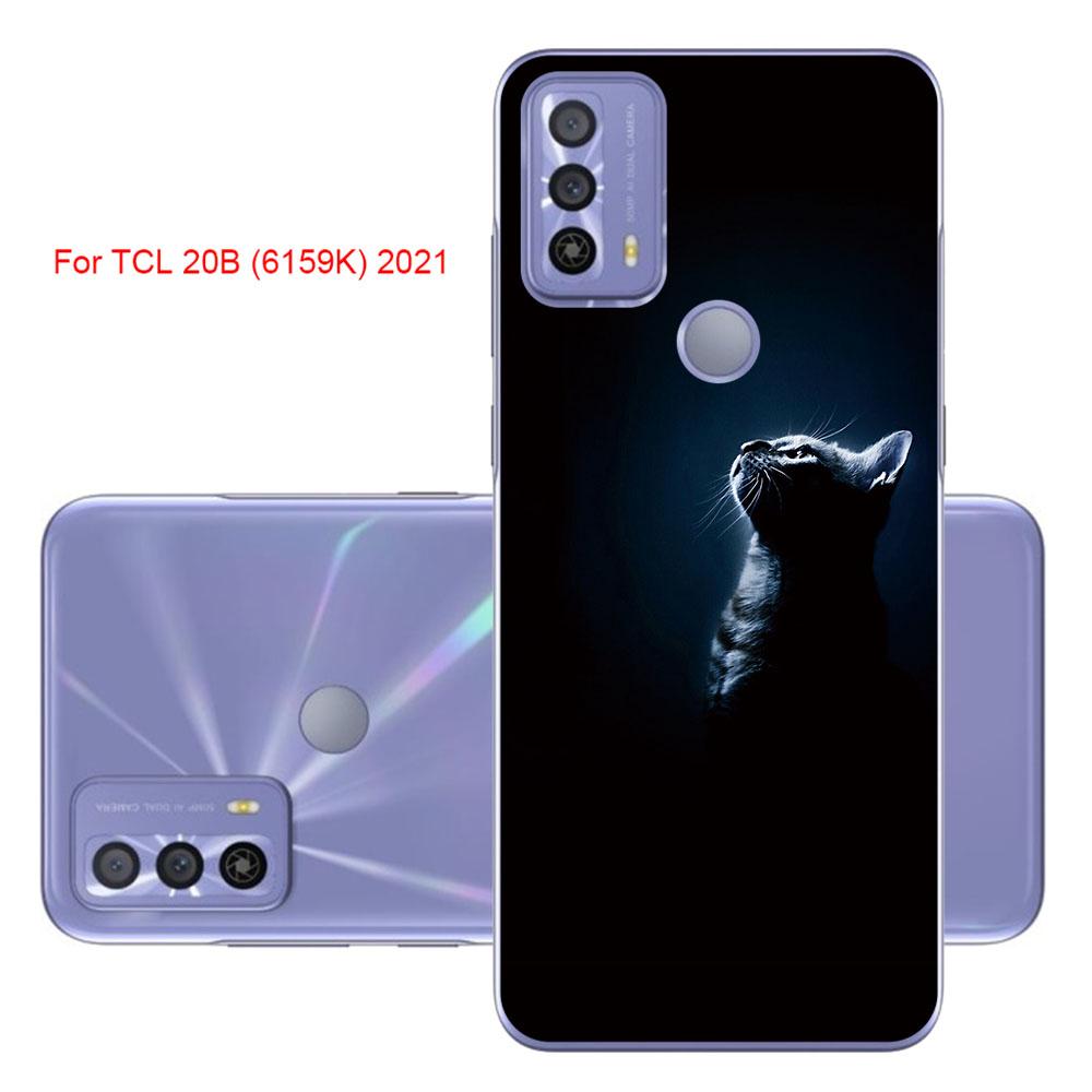 Чехол для телефона TCL 20B (6159К) 2021 6,52-дюймовый мягкий чехол из ТПУ, цветная роскошная популярная печать, мобильные модные сумки