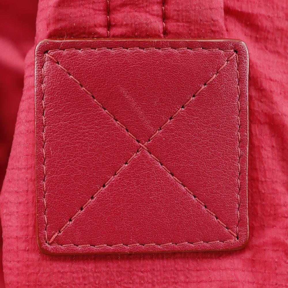 CHANEL COCO Mark Backpack Daypack Matelasse Red Nylon Women Used