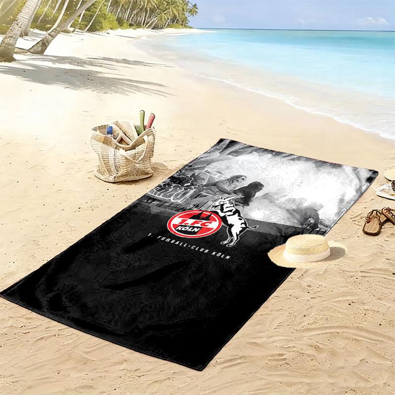 Köln FC Print Beach Towel, Large Soft Quick Dry Towel for Beach Camping Swimming