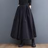 High Waisted Midi Skirt for Wome Long Fashionable In Spring Autumn Versatile Slimming A-line Lantern Skirt