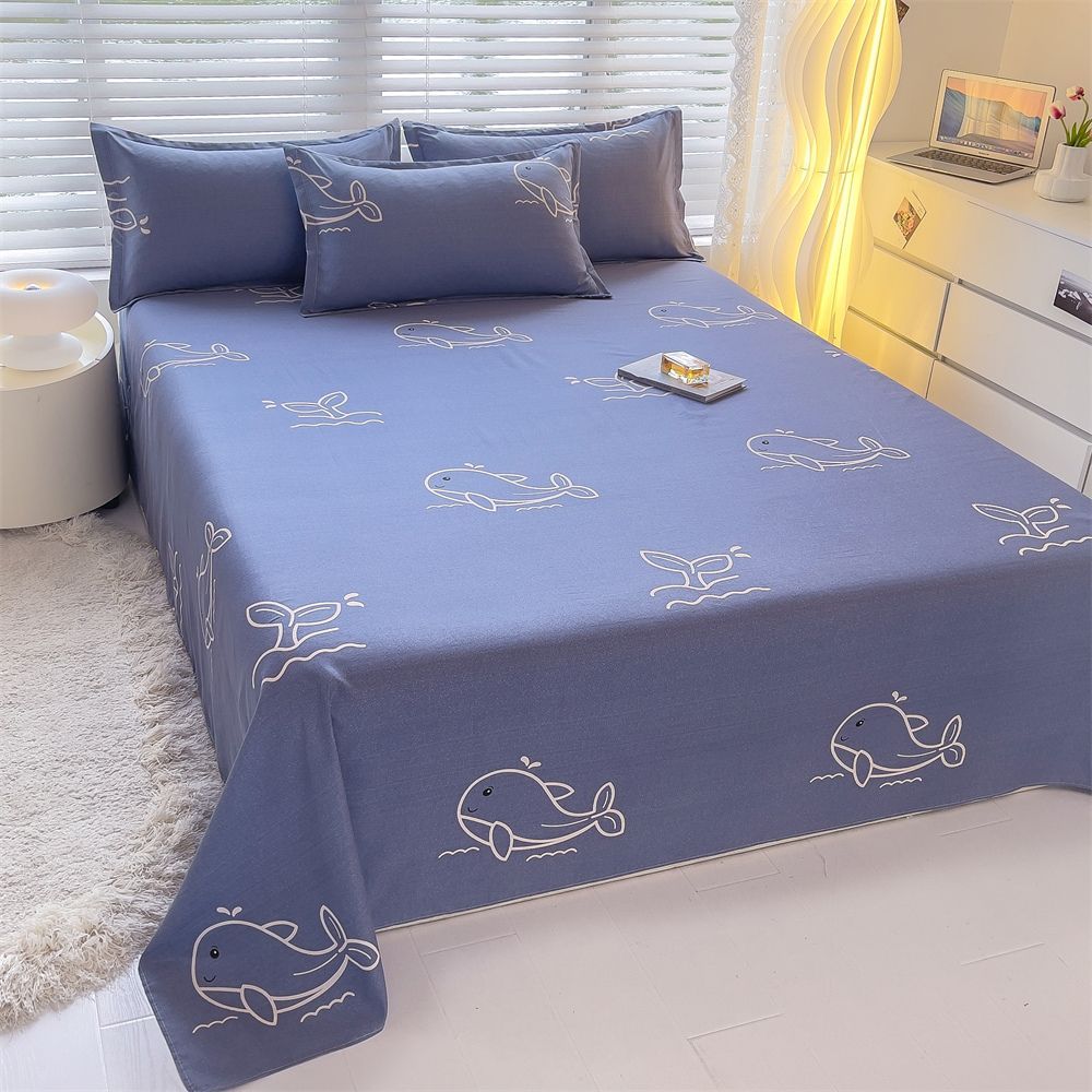 Bed Sheet Single Piece Single Double Bed Sheet Nordic Style Skin-friendly Brushed Bed Sheet Dormitory Single Simple