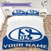 Custom Name FC Schalke 04 Bedding,Quilt Set Quilt Cover Pillowcase Home Birthday Gift(1 * duvet cover + 2 * pillowcase, without core)_xia