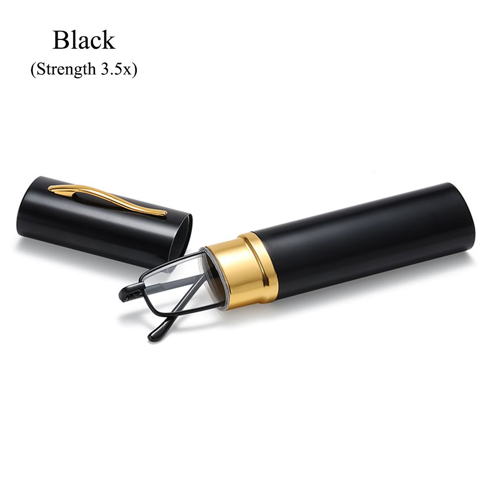 Portable Lightweight Slim Reading Glasses Eyeglasses with Pen Clip Tube Case Readers for Men Women