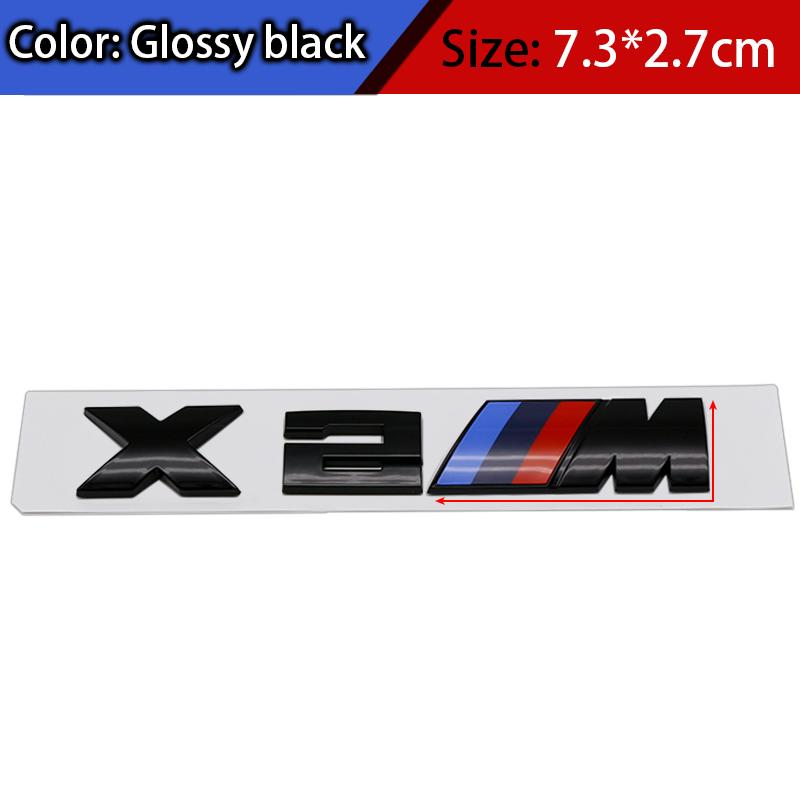 ABS 3D Emblem Car Fender Side Rear Trunk Badge M Logo Sticker Number Decal For BMW X1 X2 X3 X4 X5 X6 X7 X8 Auto Accessories XR1