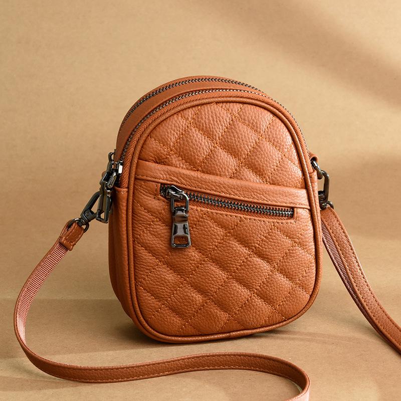 Кожаная женская сумка, повседневная простая сумка-мессенджер, мини-сумка для мобильного телефона, женская сумка из коровьей кожи на плечо