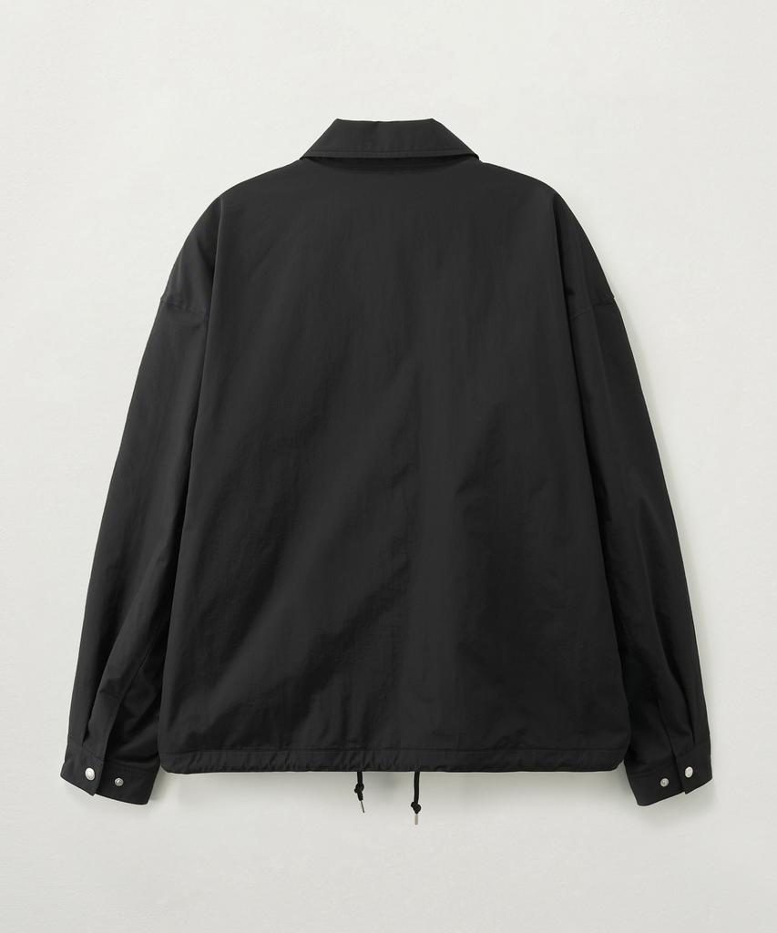 Satur Theo Nylon Blend Coach Jacket Black