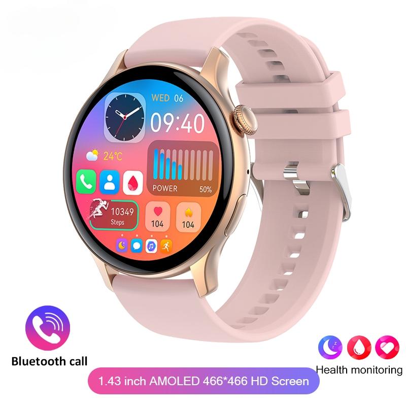 Умные часы женские экран всегда показывает время 466*466 HD Health Tracker голосовой вызов умные часы женские