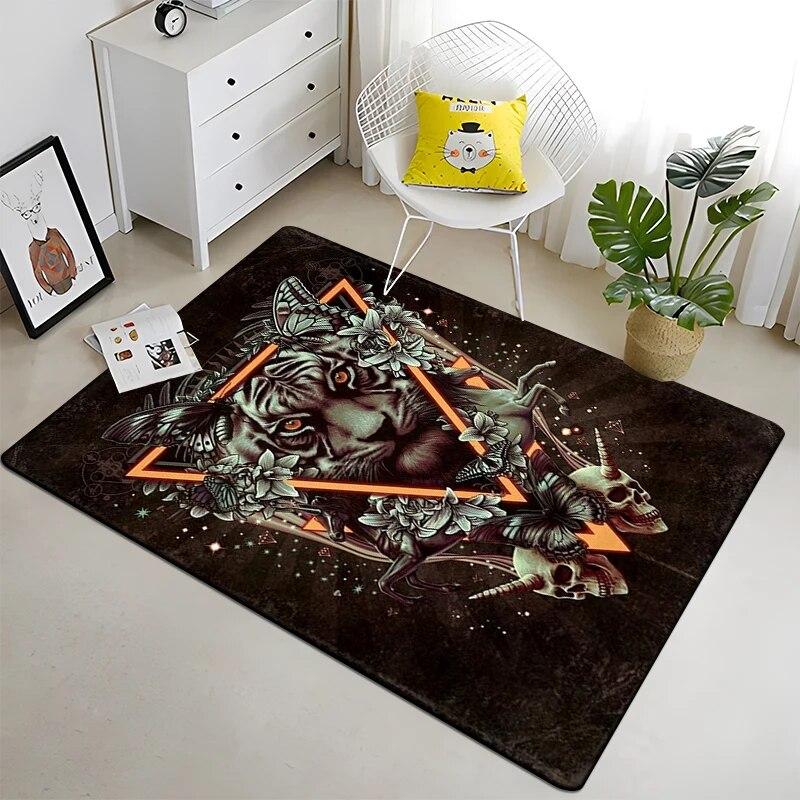 Ковер с принтом «Свирепый тигр» для гостиной, большой коврик, мягкий коврик, коврики для стульев для киберспорта, Alfombra, подарки, Прямая покупка, животное